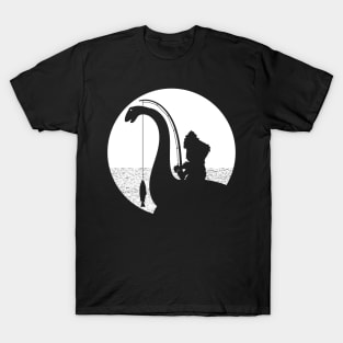 Bigfoot Fishing Loch Ness Monster T-Shirt